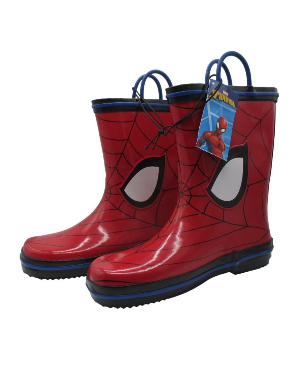 Marvel Spiderman Red Toddler Boy's Rain Boots Waterproof Youth 2-3 NWT RARE